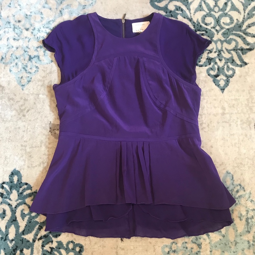 Artelier Nicole Miller - Purple Pleated Detail Top